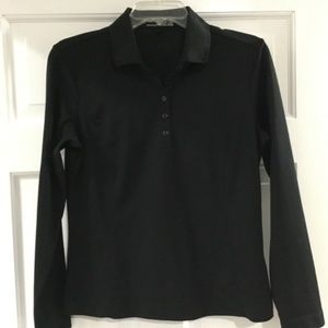 Nike Fit Dry Black Long Sleeve golf shirt